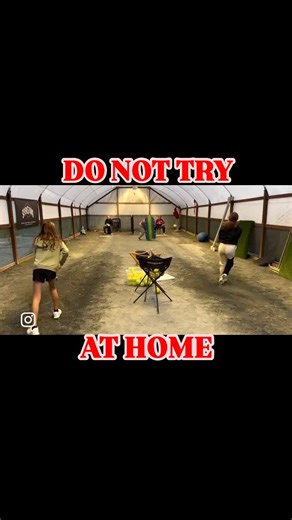 Throwback to my not so smart idea to be target practice for my pitchers! Not recommended but it sure was fun!! #softball #pitching #targetpractice #baseball #coach | Seven Strong Softball