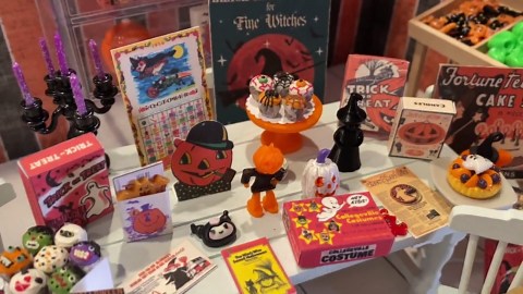 Miniature Halloween Novelty Shop, Sabrina & Salem's Halloween Dollhouse Five and Dime, 1:12 Halloween Care Packages, Decor, Candles, Treats - Etsy