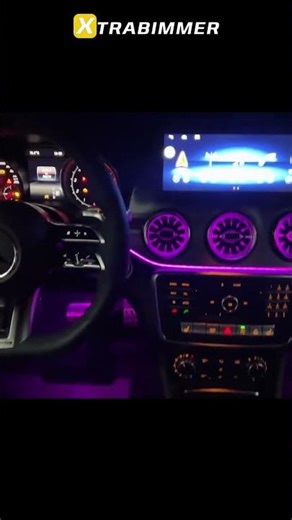 Mercedes CLA W117 LED Air Vent Installation & Light Sync Showcase #W117 #mercedes
