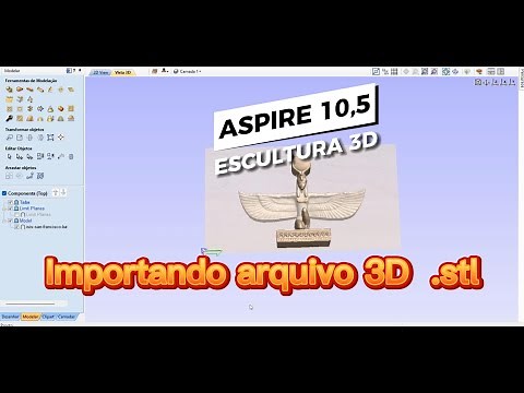 Importando Arquivo 3d stl no Aspire 10,5 - Parte 1 - Vídeo Aula - CNC Router