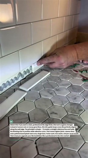 Perfect Tile Edge Finish Tool! #TilePro #DIYUSA #HomeUpgrade