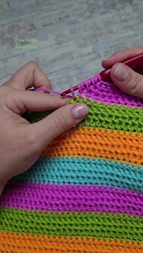 Easy 2 Row Repeat Crochet Pattern for Beginners