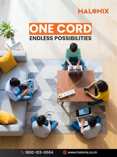 227 reactions | A better setup starts with smarter basics. Xtend Power Cord keeps your space tidy and functional with its aesthetic ergonomic design. Universal socket strong 5 meter reach and a handy LED indicator to show you are powered up. #Halonix #XtendPowerCord #StayConnected | Halonix Technologies | Facebook