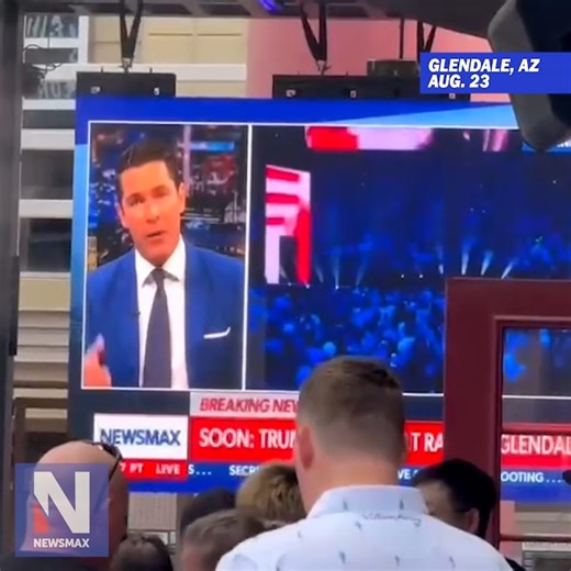 NEWSMAX AT TRUMP RALLY: Thousands of supporters who came to see Friday's #TrumpRally watched NEWSMAX at the Glendale, Arizona venue before the start of the event. | NEWSMAX