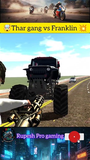 🤯Thar gang vs Franklin fight💥 Indian bike driving 3D new update challenge