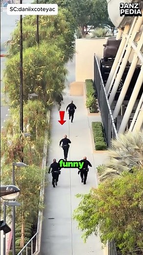 Funny Police Chase at Stadium 😂 Bald Officers Go Viral!