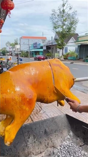 Whole Roasted Calf with Golden Lemongrass – Viral Street Food!