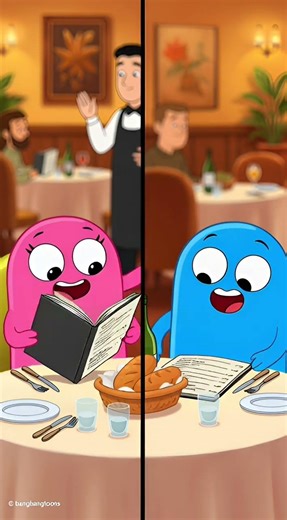 Rich Friend vs Broke Friend at Restaurant | BangBangToons 2D Cartoon Short