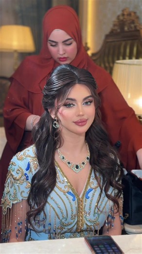 ‏ميكب الفنانة @marwa #تساريح #تسريحة_عروس #hairstylist #ملجة | wedding makeup bride