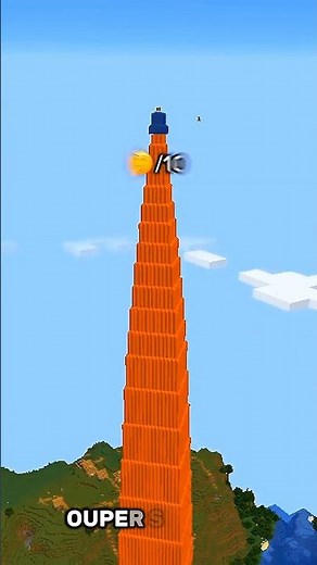 Build a Giant Tower in SECONDS! 😱". #minecraft