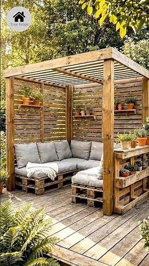DIY Garden Pergola Lounge Build 🌿🛠️