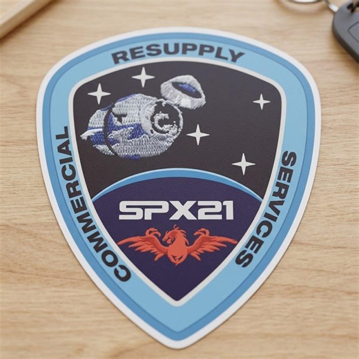 SPX21 Resupply Mission Patch Sticker Space Cargo Capsule Vinyl Decal Commercial Services Space Program Waterproof Sticker - Etsy