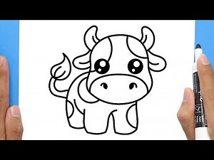 How to Draw a Cow | Step by Step TUTORIAL for Beginners