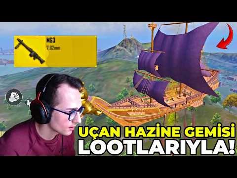 WINNING WITH FLYING TREASURE SHIP LOOT! (MG3 DROPPED) PUBG MOBILE
