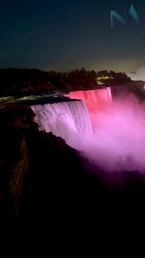 Every color of the Niagara Falls illumination is special 🌊❤️ | Niagara Action
