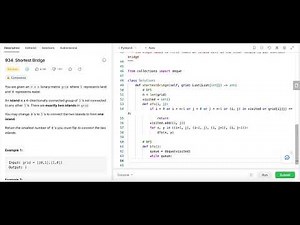 Shortest Bridge - Leetcode 934 - DFS - BFS - Python