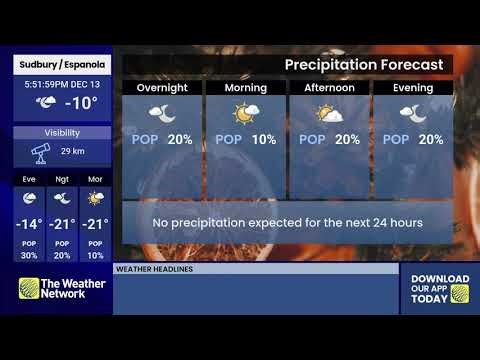 The Weather Network Local Forecast - December 13th, 2025