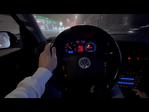 POV Driving Zurich City Waking Up | 2003 VW Golf IV 1.9 TDI 4Motion | Foggy Morning