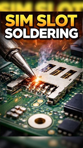 SIM Slot Soldering | Precision Micro Repair 🔧🔥#electronics #soldering #sim#diy