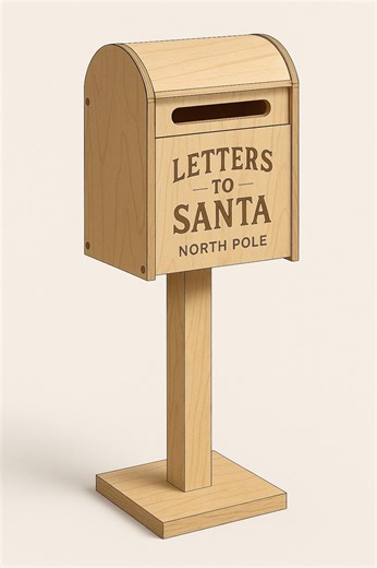 Santa's Mailbox Woodworking Plan: DIY Christmas Decor (PDF Download) - Etsy New Zealand