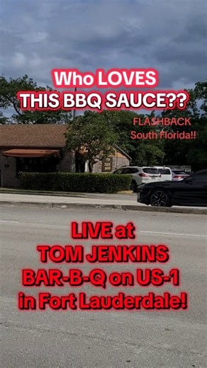 LIVE at TOM JENKINS BAR-B-Q on US-1 in Fort Lauderdale!! LET ME KNOW IF THIS PLACE IS ANY GOOD, I'VE NEVER BEEN HERE?? 💝😋🤷‍♂️ #flashbacksouthflorida #southflorida #fortlauderdale #ftlauderdale #florida | Flashback South Florida - Memories and Memorabilia
