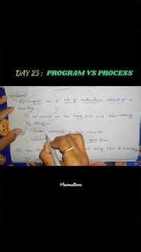 Day 23 of 30: Program VS Process Simple Computer basics for beginners #learnwithme#cse#engineering