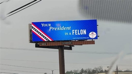 Political billboard focused on Trump sparks debate in Madison County