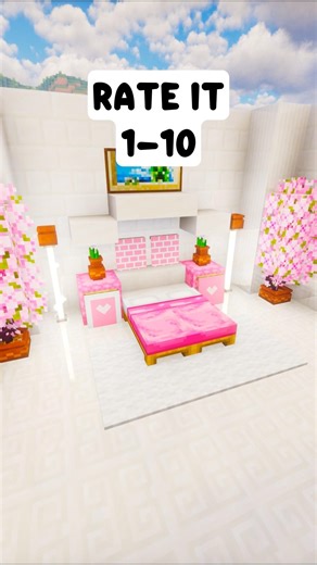 Minecraft Pink Bed 🛏️ #shorts