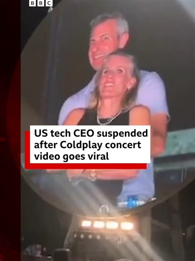 The video was taken during a 'kiss cam' at Coldplay’s stop at the Gill... | ceo coldplay concert