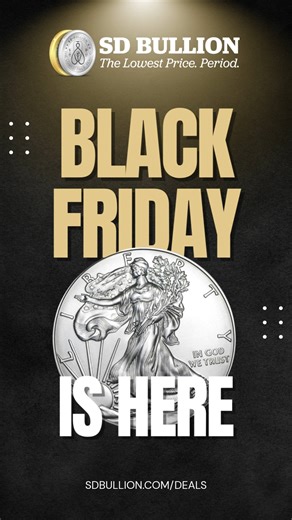 🚨 BLACK FRIDAY IS HERE at SD Bullion! 🚨 This is THE precious metals event of the year — and we’re dropping deals so good they don’t even make sense. We’re talking AT SPOT… and even UNDER SPOT. 👀🔥 In this video, we’re showcasing some of the biggest deals: ✨ $10 Face – 90% US Silver Half Dollars Any Quantity → 💥 $1 UNDER Spot per Oz ✨ 1 oz South African Gold Krugerrand (Random Year) Any Quantity → 💥 GOLD AT SPOT ✨ $5 US Gold Commemoratives – BU/Proof (Random Year) Any Quantity → 💥 Fractiona