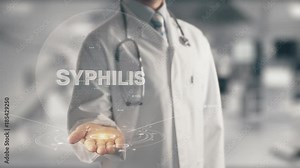 Doctor holding in hand Syphilis