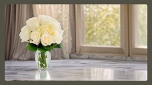 KaBloom Fresh Cut Rainbow Rose Bouquet of 6 Rainbow-Swirl Roses (Farm-Fresh, Long-Stem) with Vase