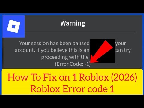 How To Fix on 1 Roblox (2026)Roblox Error code 1