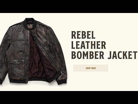 Rebel Leather Bomber Jacket | Buffalo Jackson