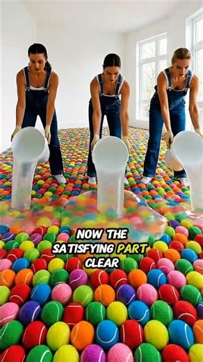 This TENNIS BALL floor looks INSANE 🤯 🎾 #shorts