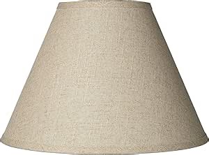 Fine Burlap Large Empire Lamp Shade (Pre-Assembled) 6.5" Top x 15" Bottom x 10" High x 10.75" Slant (Spider) Replacement with Harp and Finial - Springcrest