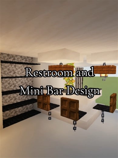 Restroom and Mini Bar Design Tutorial Here's the step-by step process!! ✨ Stay tuned in the next video!! 💗 #minecraft #minecrafttutorial #minecraftinteriordesign #minecraftinteriordesigntutorial #fyp #fypage
