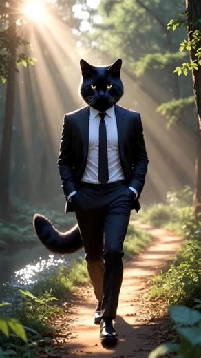 Funny Black Cat in Suit Drops Truth Bombs 😂 | Motivational Life Lesson 2026