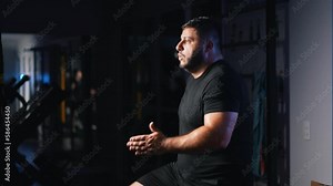 Energetic fast pace young man running in place as a cardio exercise