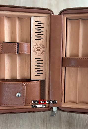 I use this travel humidor set to keep my sticks in perfect condition when traveling! #travelhumidor #travelaccessories #travelbags #humidor #traveltips