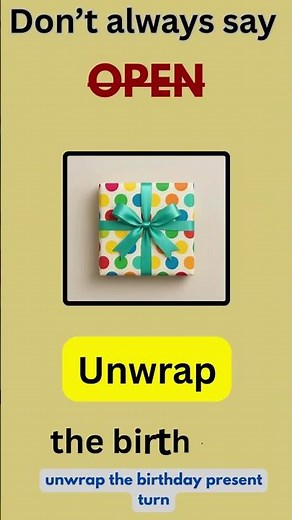 Stop Saying "Open" Every Time! Say This Instead of "Open"