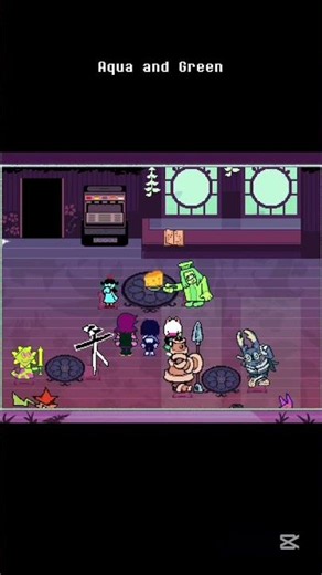 Deltarune Chapter 5 (Aqua and Green Café) #deltarune #deltarunechapter3 #deltarunechapter5