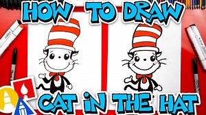 How To Draw The Cat In The Hat (Easy Cartoon Version) - Art For Kids Hub — Free Drawing Lessons for Kids -