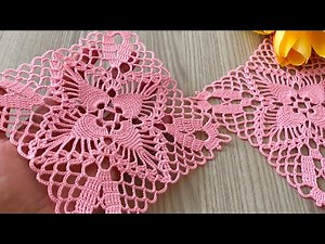 New and Eye-Catching Crochet Design Pineapple Square Motif Pattern Step by Step Tutorial