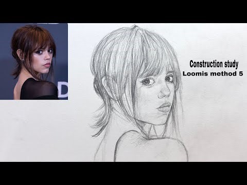 Master portrait drawing with loomis method