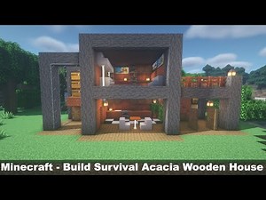⛏️ Minecraft How to Build a Survival Acacia Wooden House tutorial