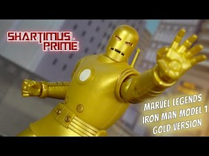 Marvel Legends Iron Man Model 1 Gold Version 2024 Retro Card Hasbro Action Figure Review
