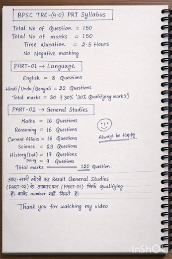 bpsc tre(4.0) syllabus