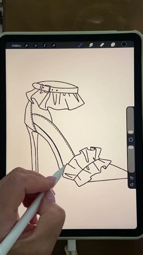 Turn a Flat Sketch Into a Realistic Women’s Shoe 👠 (Procreate Workflow) #procreate