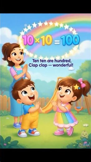 Table of 10 Song for Kids | Learn 10 Table Easy & Fun Rhyme | Multiplication Table | Kiddo Toons TV